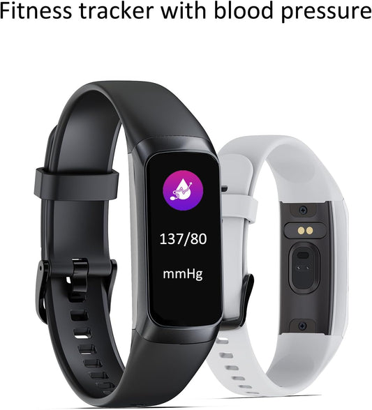 Fitness Trackers for Women Men, Oled Screen Heart Rate Sleep Monitor Step Tracker 25 Sports Modes IP68 Waterproof Smartwatch Activity Tracker, Smart Bracelet Fitness Tracker Watch with Blood Pressure